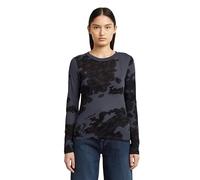 Allover Print Slim T-Shirt - Multi color - Women M