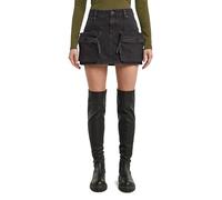 Mini Cargo Skirt - Black - Women 26