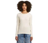 G-star A Line Slim Rib Long Sleeve T-shirt Beige XL Woman
