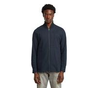 Bomber Collar Zip Overshirt - Dark blue - Men L