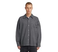 Boxy Fit Overshirt - Medium blue - Men XS