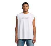 Loose Graphic Sleeveless T-Shirt - White - Men S