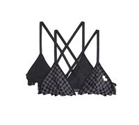 Mesh Triangle Bralette 2-Pack - Black - Women S