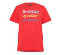 G-Star Girls Stacked Logo Cotton T-ShirtS Flame Red GT27872