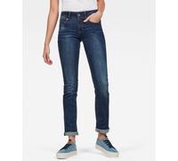G-Star, Ladies, Jeans, Straight, Midge Mid Straight, Ultramarine Blue, W25 L32