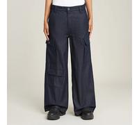 Mega Cargo Pants Denim - Dark blue - Women 30