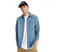 G-Star Men's 1-Pocket Regular Denim Shirt, Blue (sun faded thames D24764-D539-G341), XS
