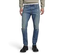 G-Star Men's 3301 Slim Fit Jeans, Blue (antique faded oasis ripped 51001-D498-G128), 32W / 30L