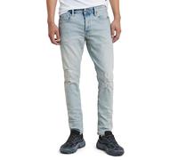 G-Star Men's 3301 Slim Jeans, Blue (sun faded ripped isar blue 51001-D503-G360), 36W / 34L