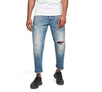 G-Star Men's 5650 3D Relaxed Tapered Jeans, Blue (worn in ripped blue faded D15388-B767-B190), 30W / 34L