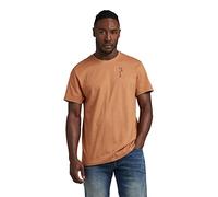 G-Star Men's Back Graphic Text T-Shirt, Brown (chipmunk D23161-C336-3886), L