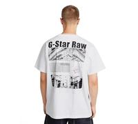 G-Star Men's Barcode Back Graphic Loose T-Shirt, White (white D25976-C784-110), XL