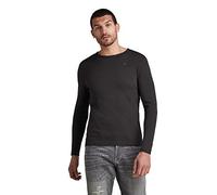 G-STAR Men's Basic Round Neck Long Sleeve T-Shirt, Black (Black D07204-124-990), S