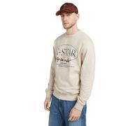 G-Star Men's Circle G-Star Graphic Sweater, White (whitebait D25100-D257-1603), XL