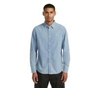 G-STAR Men's Clean Slim Shirt ls, Size: XL, Color Blue