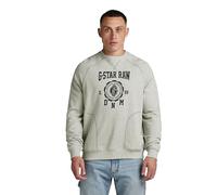 G-Star Men's Collegic Raglan Loose Sweater, Multicolor (milk htr D24417-D562-971), L