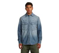 G-STAR Men's Dakota Regular Shirt, Size: XXL, Color Blue