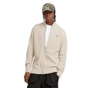 G-Star Men's Detailed Knitted Zip Thru Sweater, White (whitebait D25746-C868-1603), L