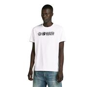 G-Star Men's Distressed Logo T-Shirt, White (white D24363-C506-110), XS