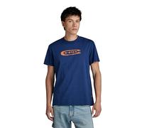 G-star Distressed Old School Logo Sweatshirt Blue M Man