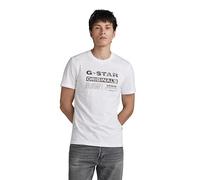 G-Star Men's Distressed Originals Slim T-Shirt, White (white D24420-336-110), S