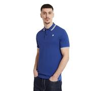 Dunda Slim Stripe Polo - Medium blue - Men XS