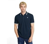 Dunda Slim Stripe Polo - Dark blue - Men XL