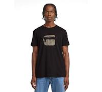 G-STAR Men's Finger Print Burger R T T-Shirt, Black (Dk Black D26041-c506-6484), L