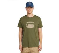 G-STAR Men's Finger Print Burger R T T-Shirt, Green (Shadow Olive D26041-c506-b230), XS