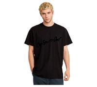 G-Star Men's Flock G-Script Loose T-Shirt, Black (dk black D25148-C336-6484), XS