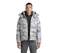 G-Star Men's G-Whistler Padded Hooded Jacket, Multicolour (cool grey woodland camo D20100-C441-D436), XL