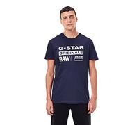 G-star Graphic 8 Ribbed Neck Short Sleeve T-shirt Blue L Men