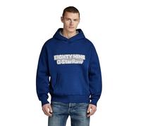 G-Star Men's Graphic Loose Knitted Hoodie, Blue (ballpen blue D23933-D488-1822), S