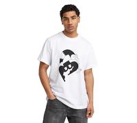G-Star Men's Illustration Leg Loose T-Shirt, White (white D25681-C336-110), L