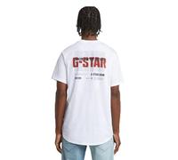 G-STAR Men's Lash Back Size R T T-Shirt, White (White D26043-c372-110), L