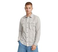 G-Star Men's Marine Slim Shirt, Multicolor (grey alloy shadow stripe D24963-D590-G452), L