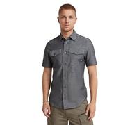 G-Star for man. D19751-D123-D851 Marine Slim Shirt grey (M), Casual, Cotton, Short sleeve