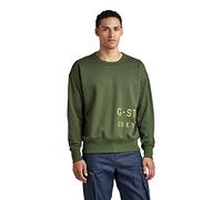 G-Star Men's Multi Graphic Oversized Sweater, Green (dk nuri green D22320-A613-3476), L