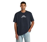 Multi Technique Relaxed T-Shirt - Dark blue - Men L