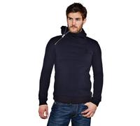 G-Star Men's navy hooded l/s Plain or unicolor Long sleeve Sweatshirt - Blue - Bleu (Mazarine Blue) - XX-Large