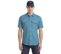 G-STAR Men's Marine Slim Short Sleeve Shirt, Blue (Niagara Gd D19751-d454-h055), XXL