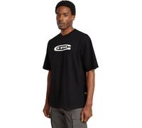 G-Star Men's Old Skool Logo Boxy T-Shirt, Black (dk black D26350-C336-6484), XS