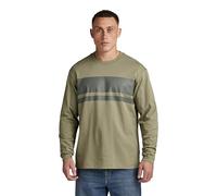 G-Star Men's Placed Stripe Boxy T-Shirt, Green (shamrock D24367-C784-2199), L