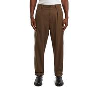 G-STAR Men's Pleated Chino Relaxed Tapered, Multicolor (Desert Palm/deep Brown hb D24543-D731-H616), 33W / 30L