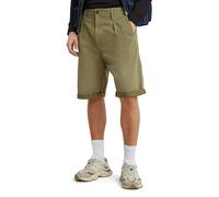 Pleated Chino Shorts - Green - Men 28