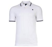 Dunda Slim Stripe Polo - White - Men XL