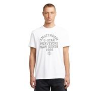 G-STAR Men's Purveyors Graphic T-Shirt, WHITE (white D26856-C372-110), XL