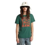G-Star Men's RAW. Construction T-Shirt, Green (blue spruce D24685-C506-G282), S