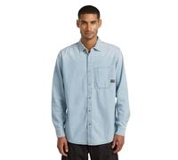 G-STAR Men's Regular 1-pkt Shirt ls, Size: XS, Color Blue