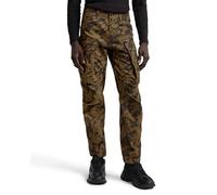 G-STAR Men's Rovic Zip 3D Regular Tapered Pants, Multicolour (Shadow Olive Island camo D02190-D553-G739), 33W / 32L